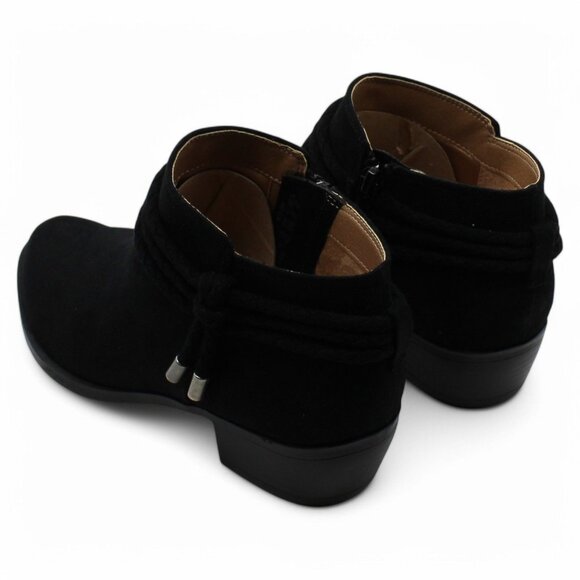 Life Stride Velocity Womens Black Braided Comfort Andrea Round Toe Block Heel Zi - Picture 8 of 9